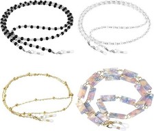 4 Pack Eyeglass Chains for Women, Sunglasses String Holder Strap Neck Lanyard
