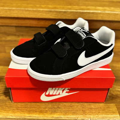 Nike Court Royale (PSV) Jungen Sneaker Klettverschluss Schwarz/Weiß EU 32 MPN