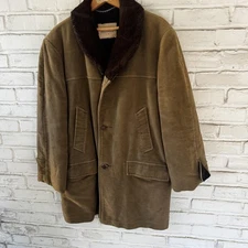 Vintage Richman Brothers Coat Mens Small Timme Tuft Alpaca Collar Workwear 50s