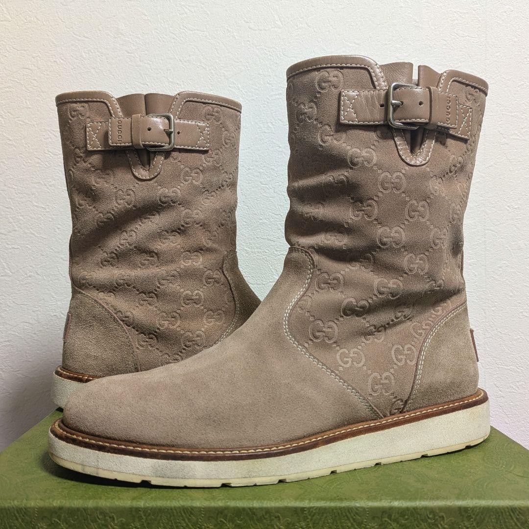 GUCCI Boots Heel GG Suede Beige EU39.5/US9.5 116485c thumbnail 23