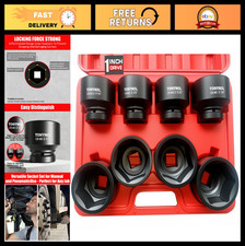 1 Drive Impact Jumbo Socket Set 6-point Sae 8 Pcs Cr-mo Steel W Storage Case
