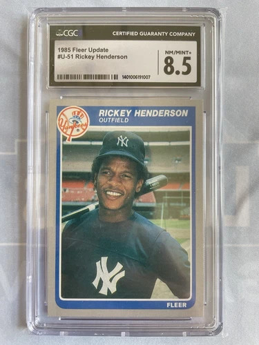 1985 Fleer Update - Rickey Henderson #U-51 CGC 8.5