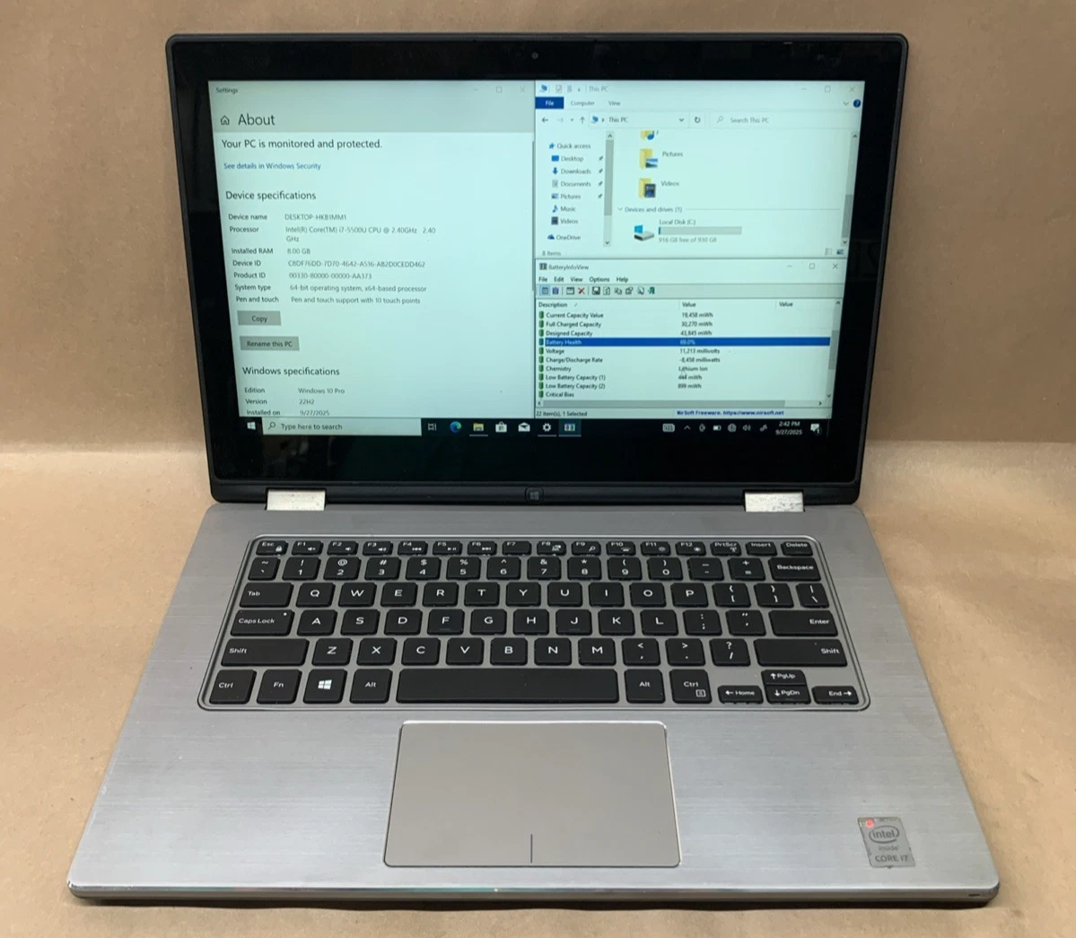 Intel Core i7 5th Gen. 8 GB RAM PC Laptops & Netbooks 1 TB SSD