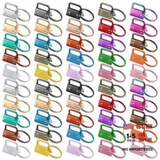 50 Pcs Key Fob Hardware Set, 1 Inch 25 Colors Key Chain Fob Wristlet Hardware