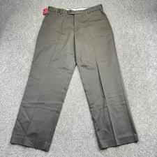 NEW Dockers Never Iron Cotton Khaki Pants Mens Size 36x30 (Actual 35x29) Taupe