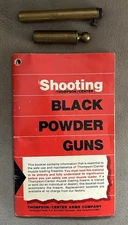 Vtg Brass BlackPowder Muzzleloading Shooting Adjustable Measure & Booklet