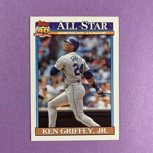 1991 Topps A.L. Leaders Ken Griffey Jr Card #392 HOF Seattle Mariners