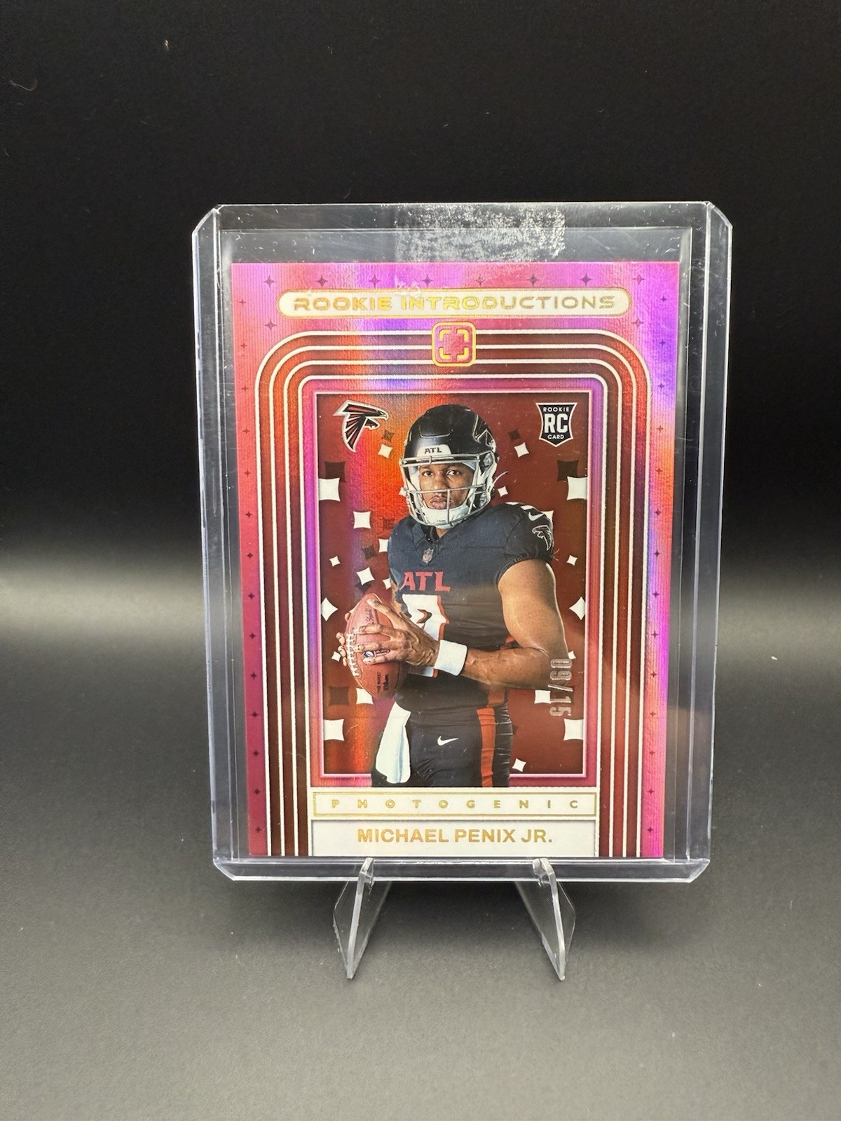2024 Panini Photogenic - Rookie Falcons Michael Penix Jr. #1 Pink /15 (RC)