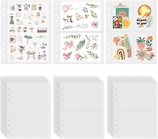 30 Sheets Clear Binder Sleeves 1/2/4 Pocket Sheets Protectors Double Sided