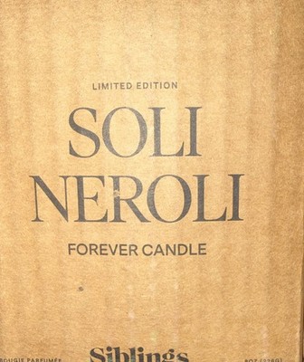 Siblings Limited Edition Soli Neroli Forever Candle Refillable USA 8oz NIB