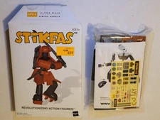 Stikfas Alpha Male Samurai Warrior Figure Kit AFK 4 Hasbro 2002 NEW UNOPENED BAG