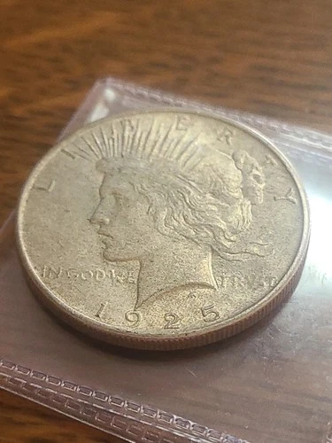 1925-P Peace Silver Dollar- Possible VAM 1A- BU Golden Toning