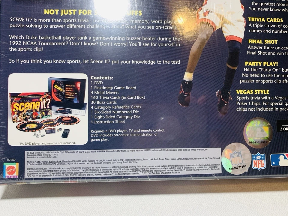Vintage Scene It? Sports Powered by ESPN The Sports Trivia DVD Game 2005 *NOS* - Image 4 of 4