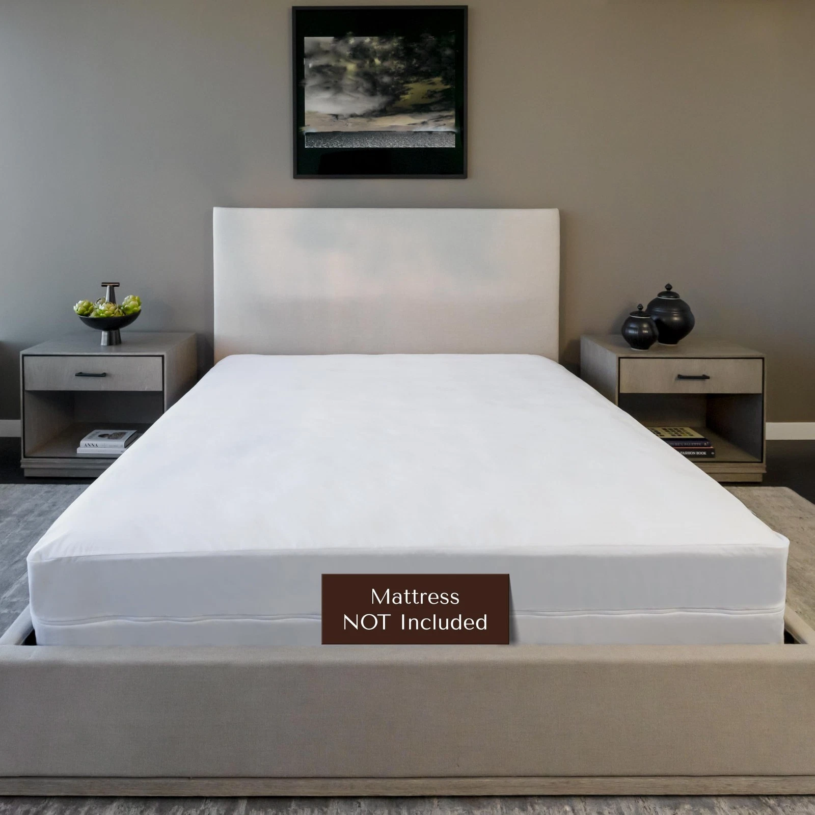 K162 Series Soft, Luxurious, Waterproof Noiseless Mattress-Encasement, Zipper...
