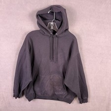 Vintage 90s Champion Reverse Weave Logo Black Hoodie Large Grunge Fade