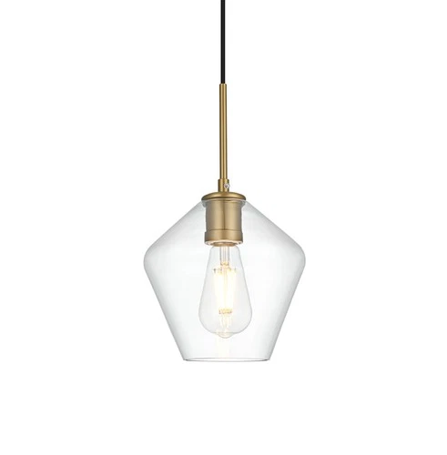 Elegant Lighting LD2256 Gene 8"W Mini Pendant - Gold - Picture 1 of 12