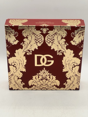 Dolce & Gabbana Burgundy & Gold Empty Perfume Box 9 3/8  Square X 2.25  Tall