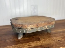Vintage Wood Riser Display Primitive Chapati Board Milking Stool Plant Stand