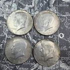 Four (4) 40% Kennedy Half Dollar 1965, 1966,, 1968D, 1969 AU-BU -KH210
