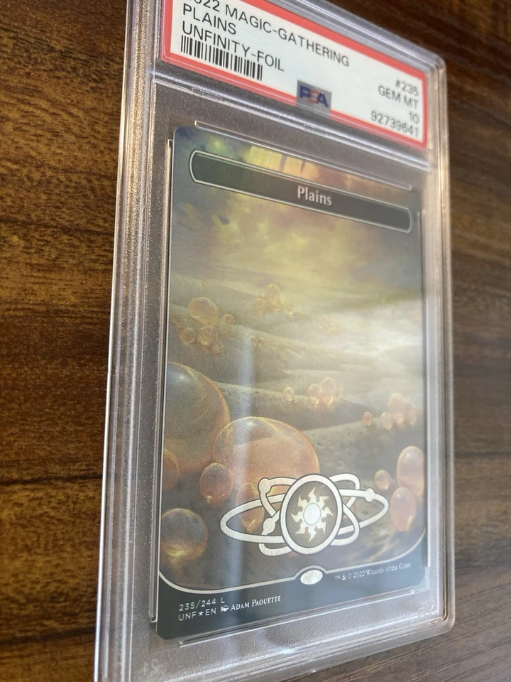MTG✨PLAINS Full Art 🌈 FOIL✨Unfinity PSA 10 GEM MINT Land PAQUETTE Art POP 2 ! - Image 3 of 4