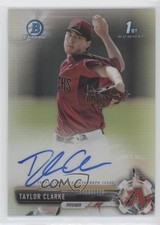 2017 Bowman Chrome Prospect Refractor 114/499 Taylor Clarke #CPA-TC Auto e6p