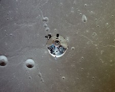 APOLLO 11 COMMAND MODULE ON MOON PHOTOGRAPH PHOTO PRINT