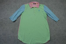 Lauren Ralph Lauren Dress Womens XL Pastel Colorblock Polo 3/4 Sleeve Pique