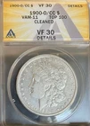1900 O/CC Morgan Dollar, VAM 11, Top 100, ANACS VF30 Details, O over CC