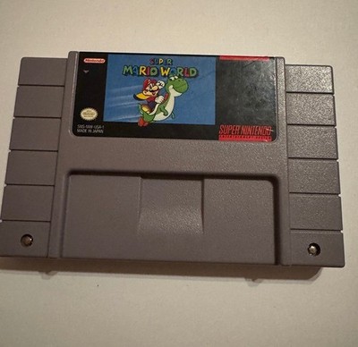 Super Nintendo SNES Game   Super Mario World Cartridge   Authentic OEM   Tested