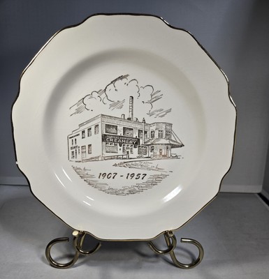 MILACA MINN FARMERS COOPERATIVE CREAMERY 50 YEARS 1907-1957 COMMEMORATIVE PLATE