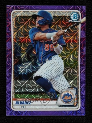 2020 Bowman Chrome Mega Box Purple Mojo Refractor 28/250 Francisco Alvarez ez6