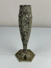 Antique Weidlich Brothers Mfg Co. #2376 Pressed metal Bud Vase, 1923