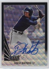 2019 Leaf Metal Draft 1990 Throwback Black Wave 6/7 Drew Waters #LT-DW2 Auto 4z8
