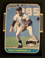 1987 Donruss Rob Thompson Baseball Rookie Card (RC) #145 Giants 2B VG O/C. rookie card picture