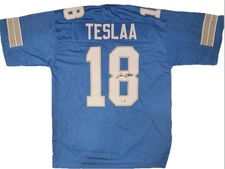 Issac Telsaa Signed Custom Detroit Lions Jersey With Beckett Coa