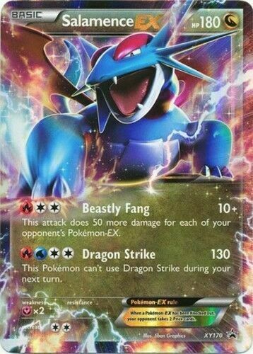 Salamence EX ULTRA RARE Black Star Promo XY170 Pokemon Card Salamance Holo - LP