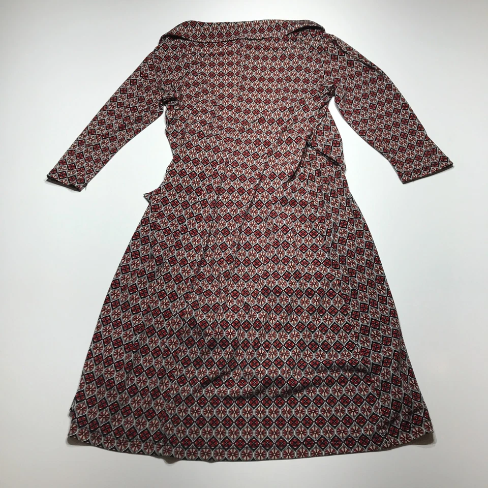 Vestido Aqua para mujer talla mediana rojo negro gris envolvente con cinturón cuello en V cuello EE. UU. Foto 2 de 4