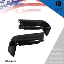 Fit For Ford F150 2009-2014 Steel Rear Step Bumper Face Bar Ends Left Right Set