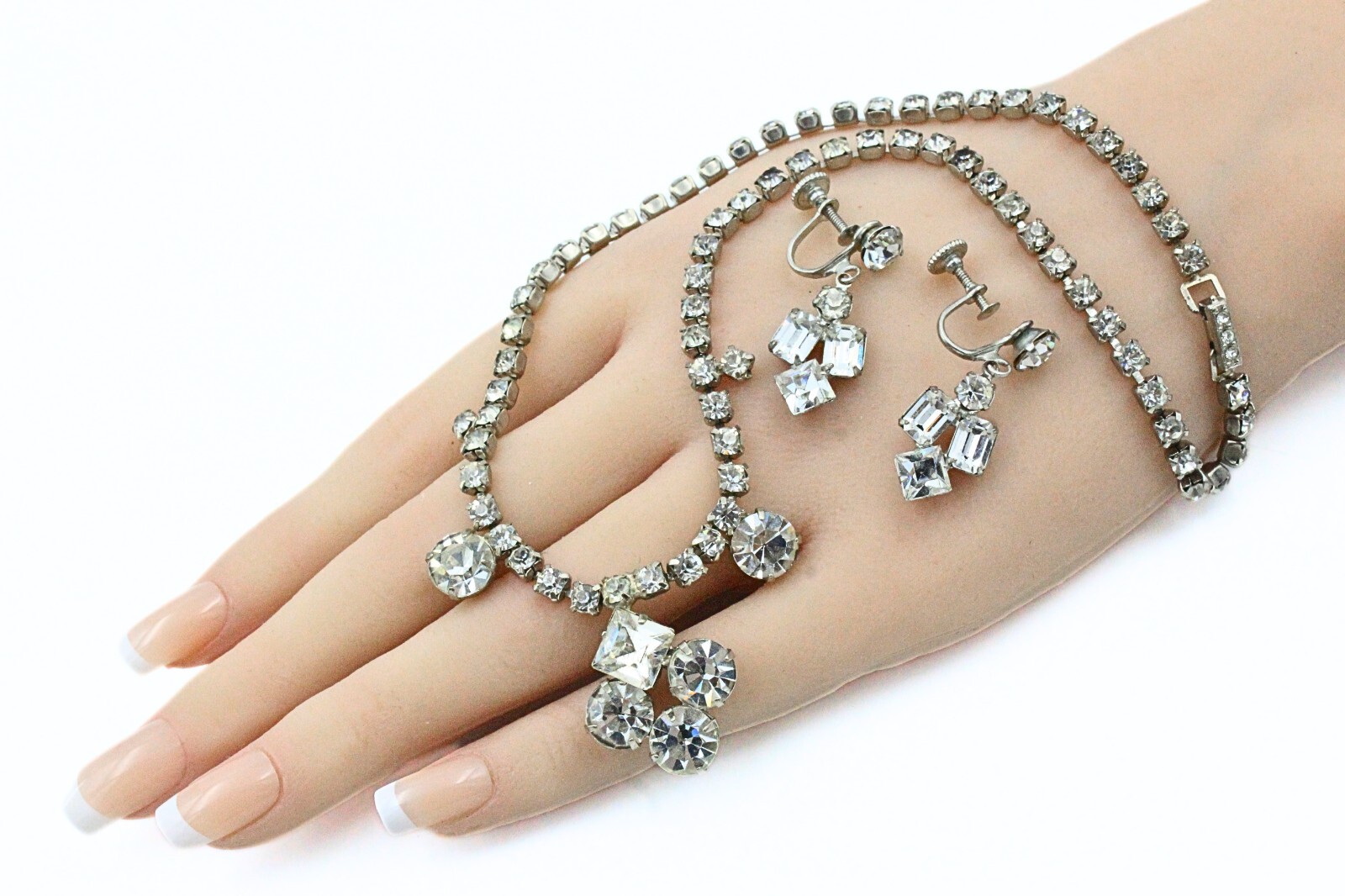 Kramer Designer Signed Foiled Back Rhinestones Br… - image 9