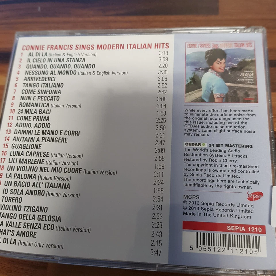 CONNIE FRANCIS: Sings Modern Italian Songs UK SP > EX/EX(CD) - Bild 4 von 4