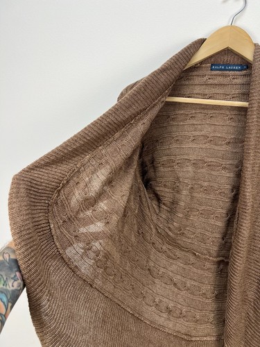 Ralph Lauren 100% Linen Open Cardigan Knit Sweater Women Size S - Picture 6 of 8