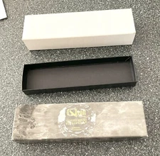 Empty Quill Box, "Quality has no fear of time.", Lifetime guarantee