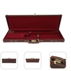 Waxed Canvas & Leather Shotgun Hard Cases Gun Safe Box Lockable Cabinet-Tourbon