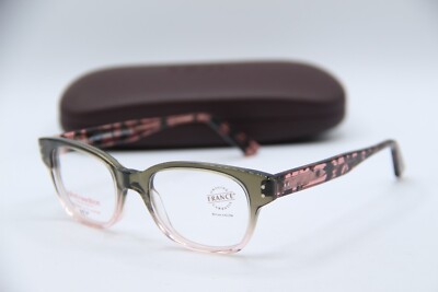 NEW JEAN LAFONT REEDITION GETTY 4048 GREEN PINK AUTHENTIC FRAME EYEGLASSES 49-18