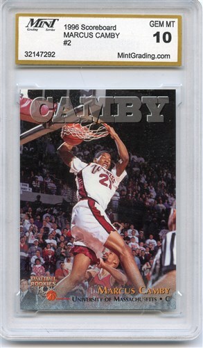 1996/97 SCOREBOARD MARCUS CAMBY GEM/MT 10 #2 - Picture 1 of 1