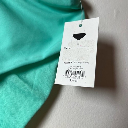 Womens Swimwear Bottoms So Juniors Plus Cool Mint Color Size 3X (24W-26W) - Picture 5 of 8