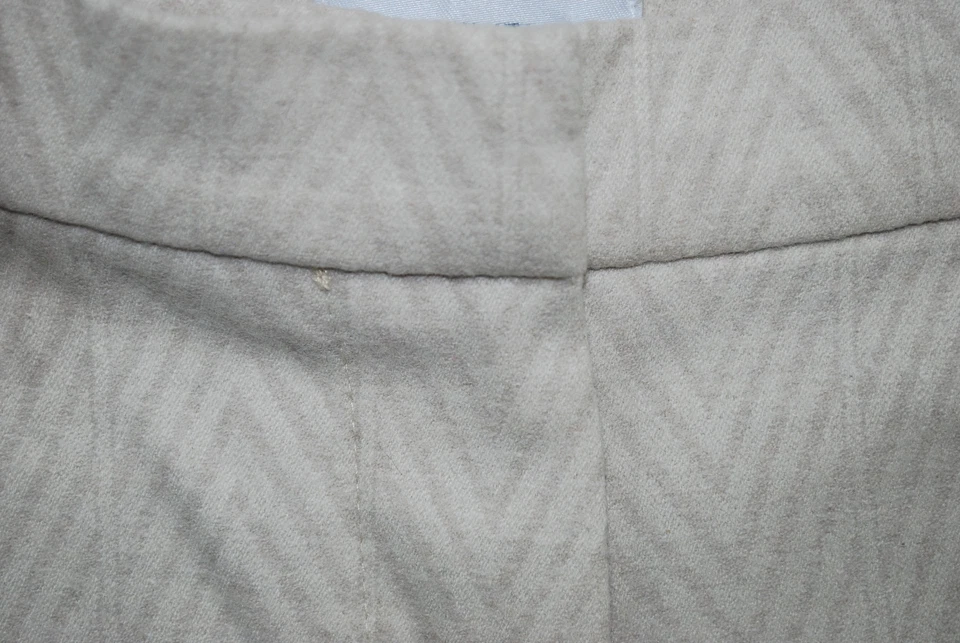 Gunex for Brunello Cucinelli Ivory/Off White Wide Leg Wool Dress Pants Size 6 - Image 4 of 4