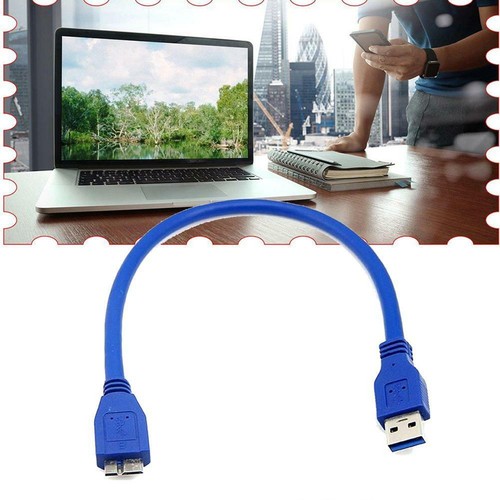 30cm/100cm USB 3.0 A Male to Micro B Cable For Mobile Hard Drive HDD Lot I9 - Afbeelding 1 van 14