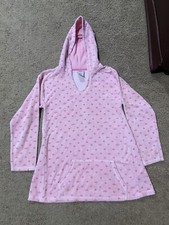 DISNEY STORE PRINCESS PINK Girls SIZE 7/8 HOODED BEACH COVER UP SWIM TERRY CLOTH
