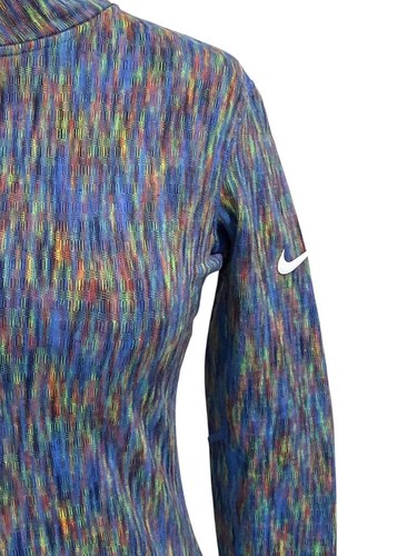 Women's Nike Pro Hyper Warm Stretch Multicolor 1/4 Zip Performance Size Medium - Picture 4 of 11